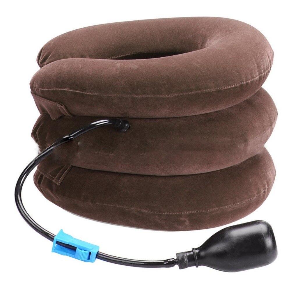 Neck Traction Pillow Inflatable Adjustable Cervical Support
