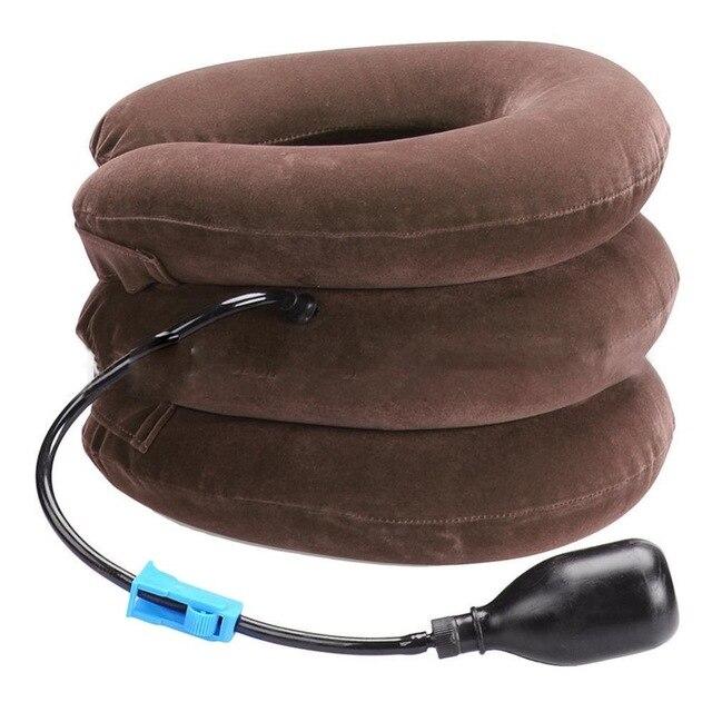 Neck Traction Pillow Inflatable Adjustable Cervical Support