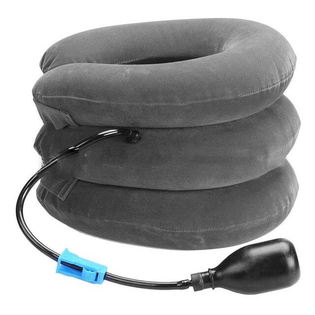Neck Traction Pillow Inflatable Adjustable Cervical Support
