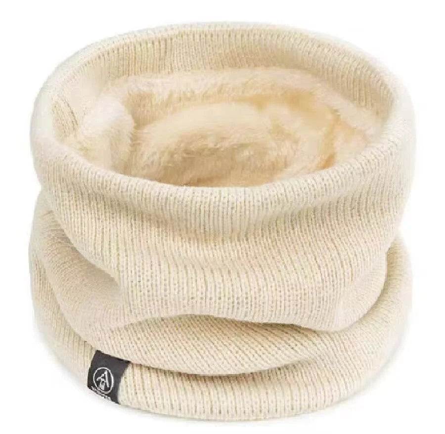 Neck Warmer Knitted Exterior & Soft Fleece Lined