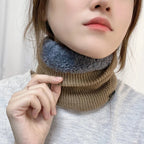 Neck Warmer Knitted Exterior & Soft Fleece Lined
