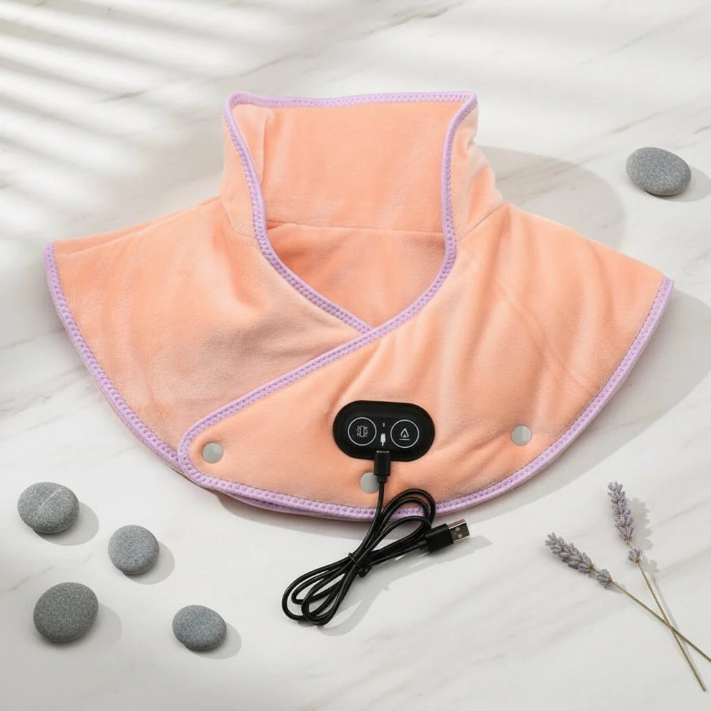 Neck and Shoulder Heating Pad Carbon Fiber Vibration Massage