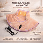 Neck and Shoulder Heating Pad Carbon Fiber Vibration Massage