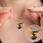 Necklace & Earrings Set Stained Glass Enamel