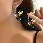 Necklace & Earrings Set Stained Glass Enamel