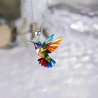 Necklace & Earrings Set Stained Glass Enamel