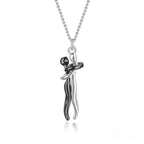 Necklace Embrace Pendant Nickel-Free Adjustable Snake Chain