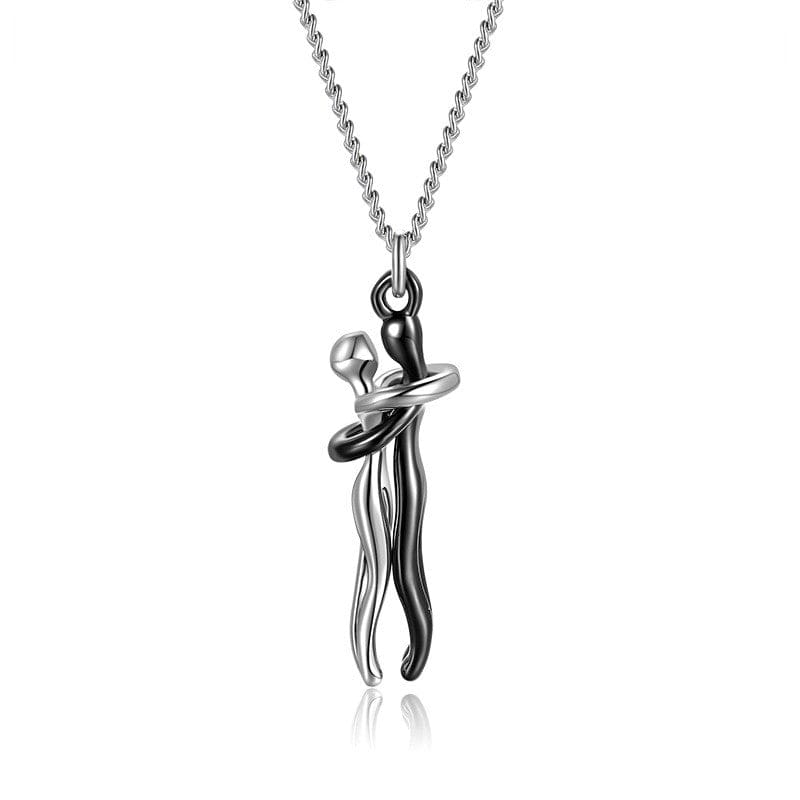 Necklace Embrace Pendant Nickel-Free Adjustable Snake Chain
