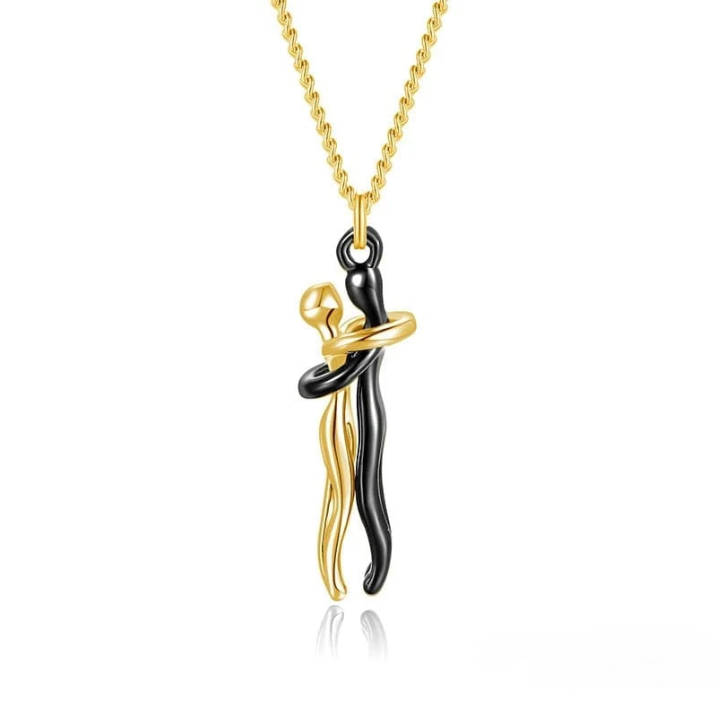 Necklace Embrace Pendant Nickel-Free Adjustable Snake Chain