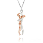 Necklace Embrace Pendant Nickel-Free Adjustable Snake Chain