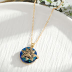 Necklace Evil Eye Silver Alloy Blue Accent Adjustable Chain