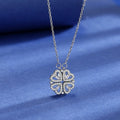Necklace Four Heart Clover Adjustable Chain Centered Pendant