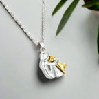 Necklace Hug Silhouette Pet Memorial Adjustable Length