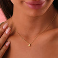 Necklace Initial Pendant Adjustable Stainless Steel