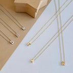 Necklace Initial Pendant Adjustable Stainless Steel