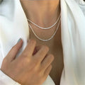 Necklace Set 925 Sterling Silver Hypoallergenic Layered