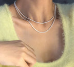 Necklace Set 925 Sterling Silver Hypoallergenic Layered