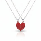 Necklace Set Couples Magnetic Heart Electrocardiogram Design