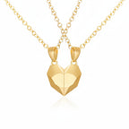 Necklace Set Couples Magnetic Heart Electrocardiogram Design