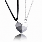 Necklace Set Couples Magnetic Heart Electrocardiogram Design