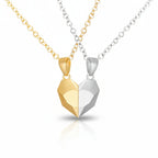 Necklace Set Couples Magnetic Heart Electrocardiogram Design