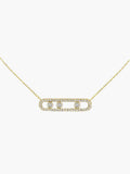 Necklace Three Moving Diamonds Adjustable Length