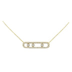 Necklace Three Moving Diamonds Adjustable Length