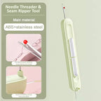 Needle Threader & Seam Ripper Dual-Ended Stainless Steel