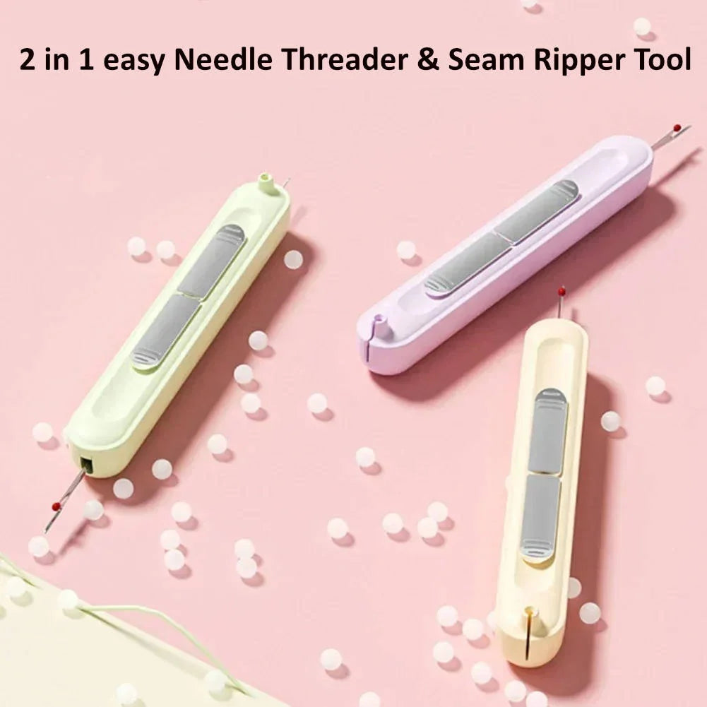 Needle Threader & Seam Ripper Dual-Ended Stainless Steel Loop