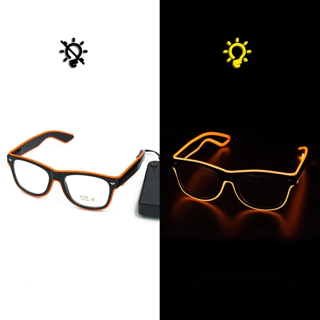 Neon Glasses EL Wire Three Light Modes