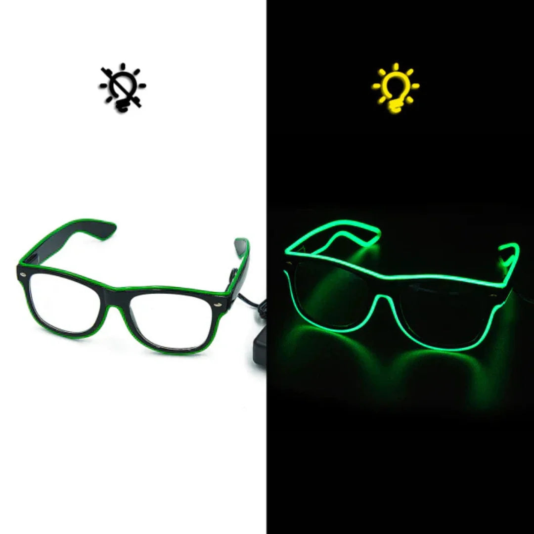 Neon Glasses EL Wire Three Light Modes