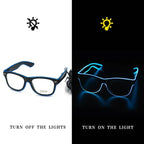 Neon Glasses Rechargeable LED USB Charging Three Modes