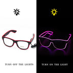 Neon Glasses Rechargeable LED USB Charging Three Modes