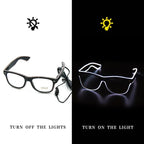 Neon Glasses Rechargeable LED USB Charging Three Modes