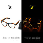 Neon Glasses Rechargeable LED USB Charging Three Modes