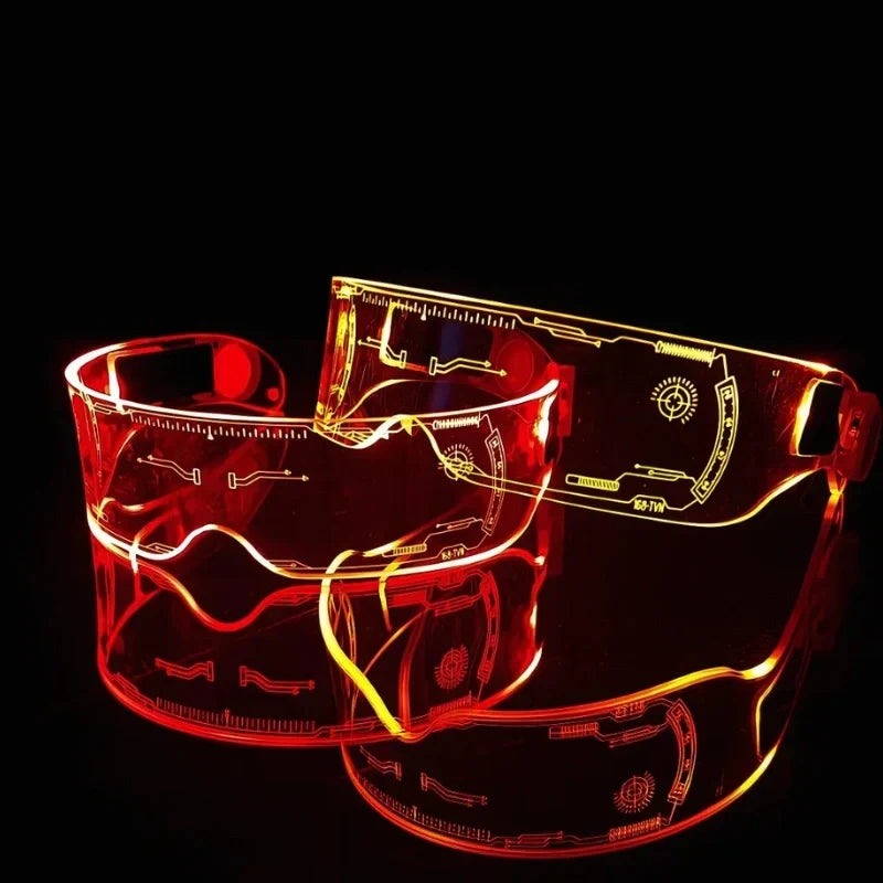 Neon Glasses Rechargeable LED USB Charging Three Modes