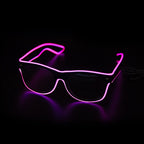 Neon Glasses Rechargeable LED USB Charging Three Modes
