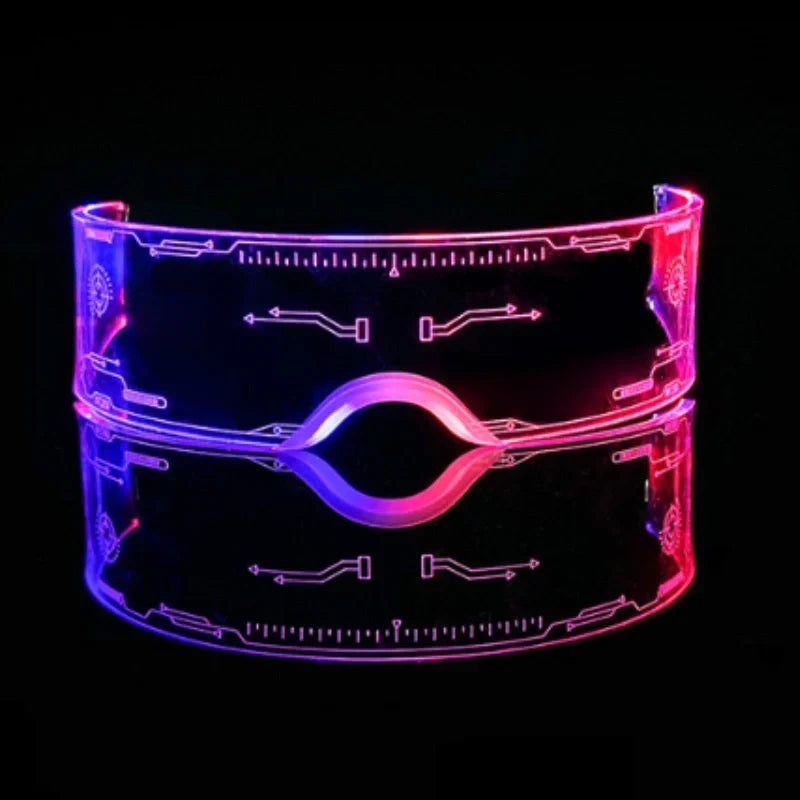 Neon Glasses Rechargeable LED USB Charging Three Modes