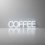 Neon Wall Light Coffee Motif Warm White USB Powered