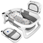 Newborn Bath Tub Foldable Temperature Alert Cushioned Mat
