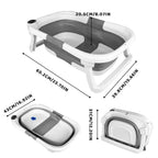 Newborn Bath Tub Foldable Temperature Alert Cushioned Mat