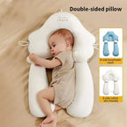 Newborn Cradle Pillow Ergonomic Head Support Breathable Cotton