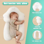 Newborn Cradle Pillow Ergonomic Head Support Breathable Cotton