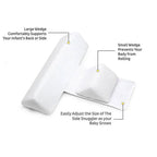 Newborn Side Sleeper Wedge Adjustable Dual Cushion Breathable Velvet Cover