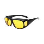 Night Driving Glasses Polarized Anti-Glare Fit-Over Frame Yellow Tint