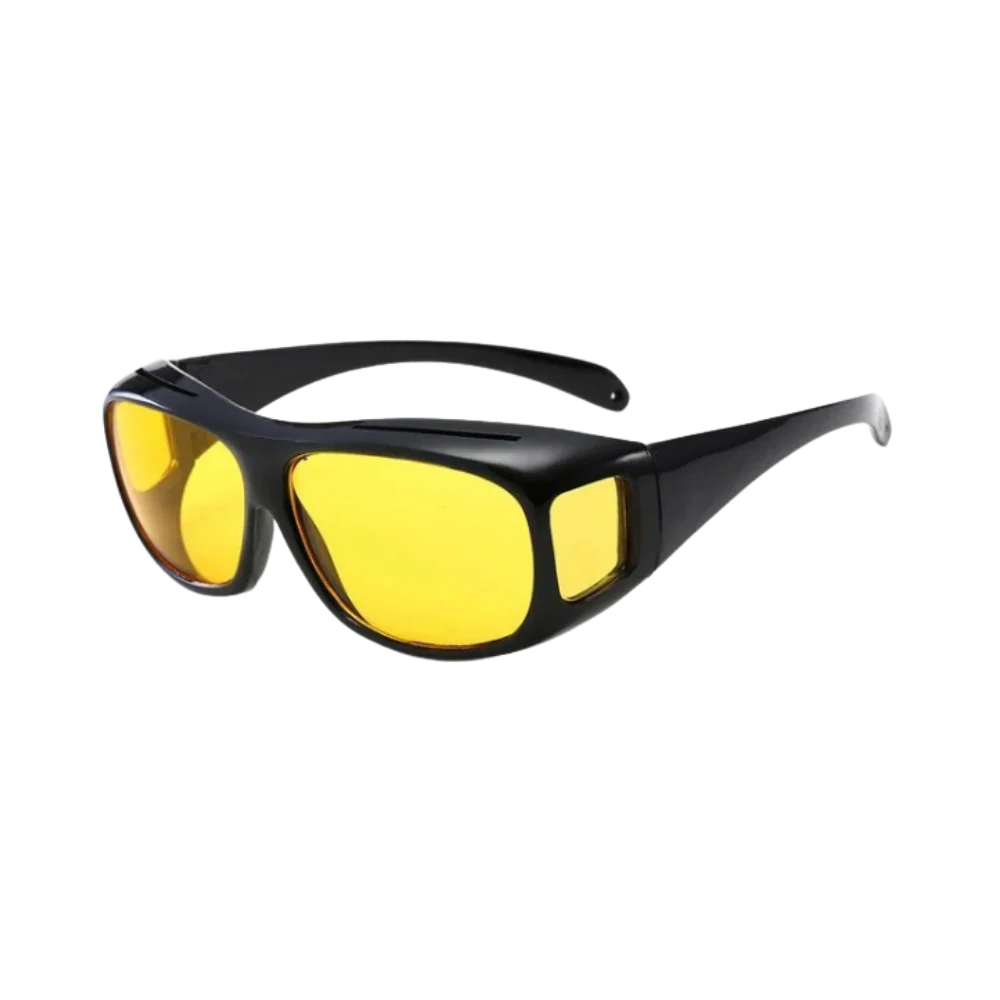 Night Driving Glasses Polarized Anti-Glare Fit-Over Frame Yellow Tint