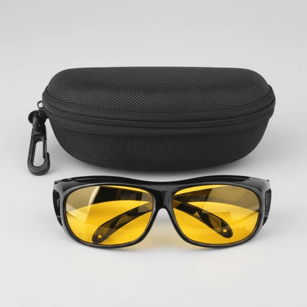 Night Driving Glasses Polarized Orange Anti-Reflective Wraparound