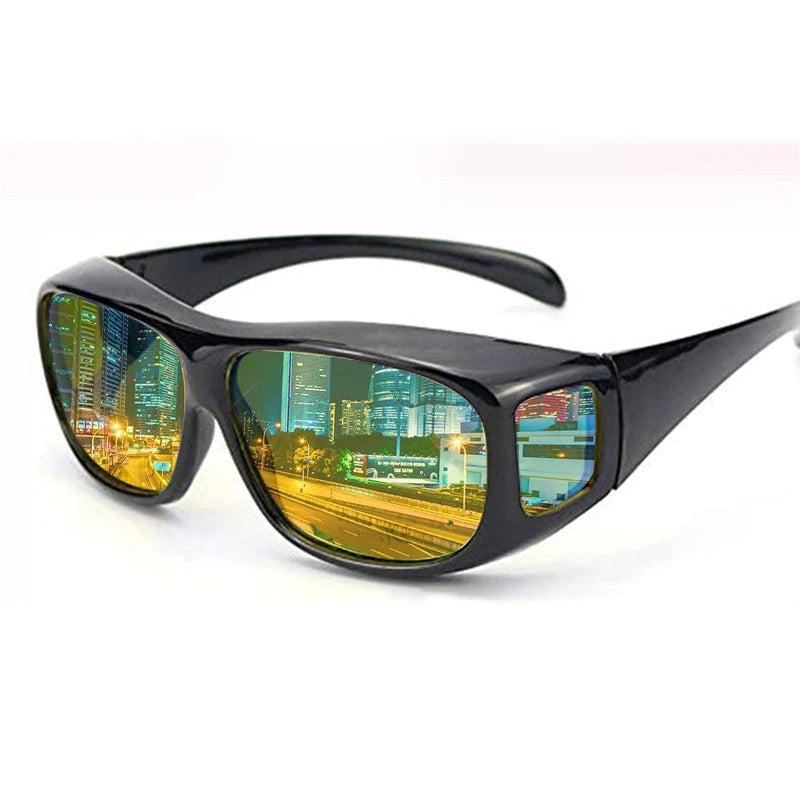 Night Driving Glasses Polarized Orange Wraparound & Prescription Friendly