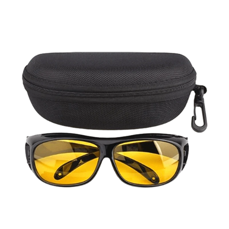 Night Driving Glasses Polarized Orange Wraparound & Prescription Friendly