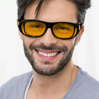 Night Driving Glasses Yellow Anti-Glare Over-Glasses Fit